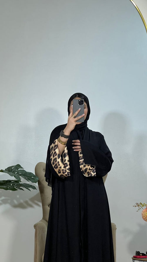 ABAYA LEOPARD SIMPLE