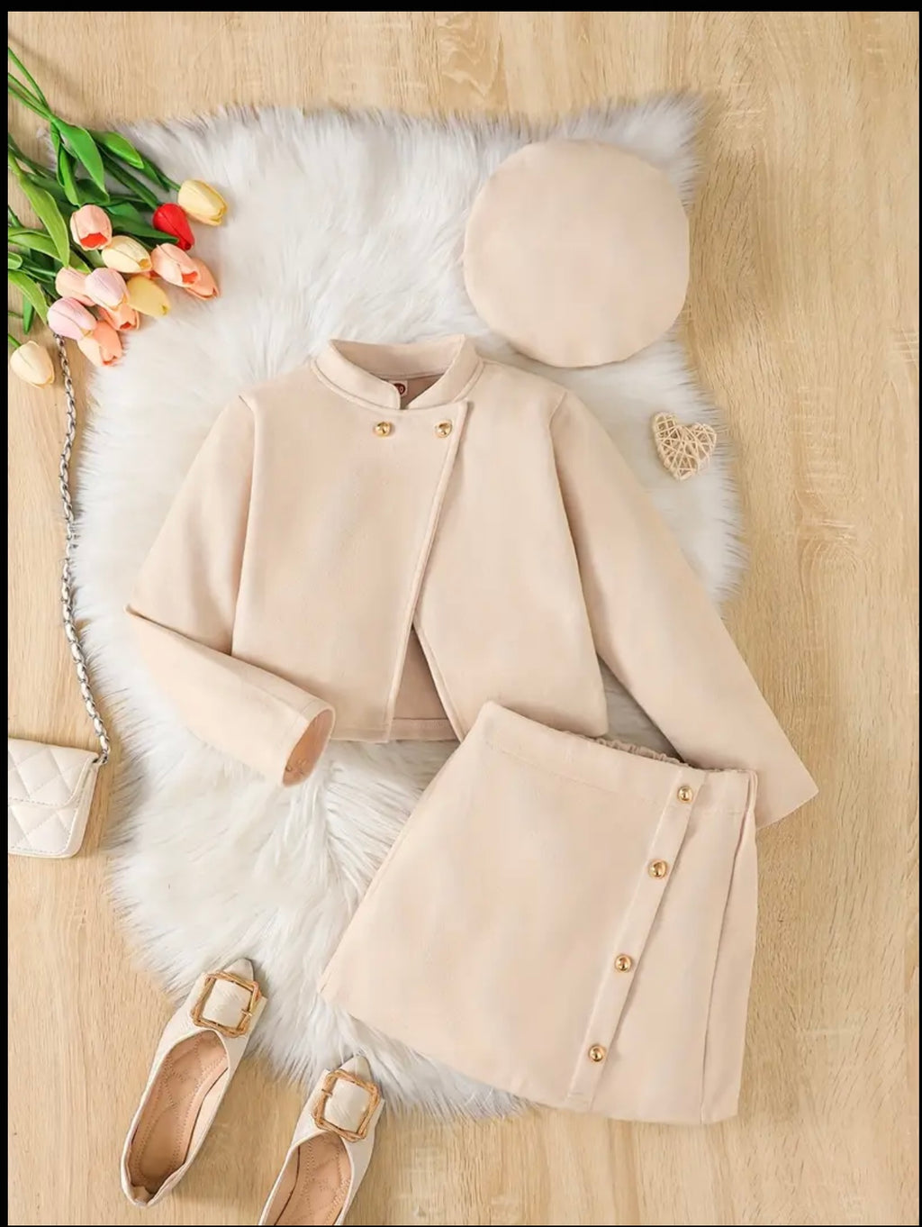 طقم بناتي أنيق – 3 قطع 🎀